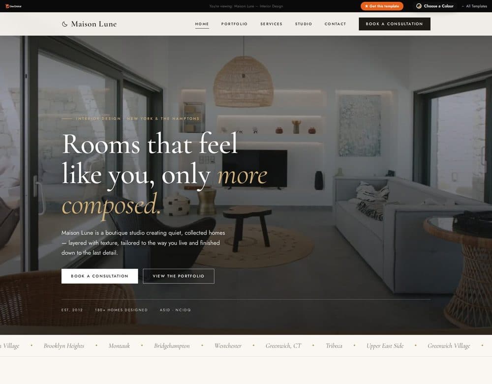 Maison Lune template preview