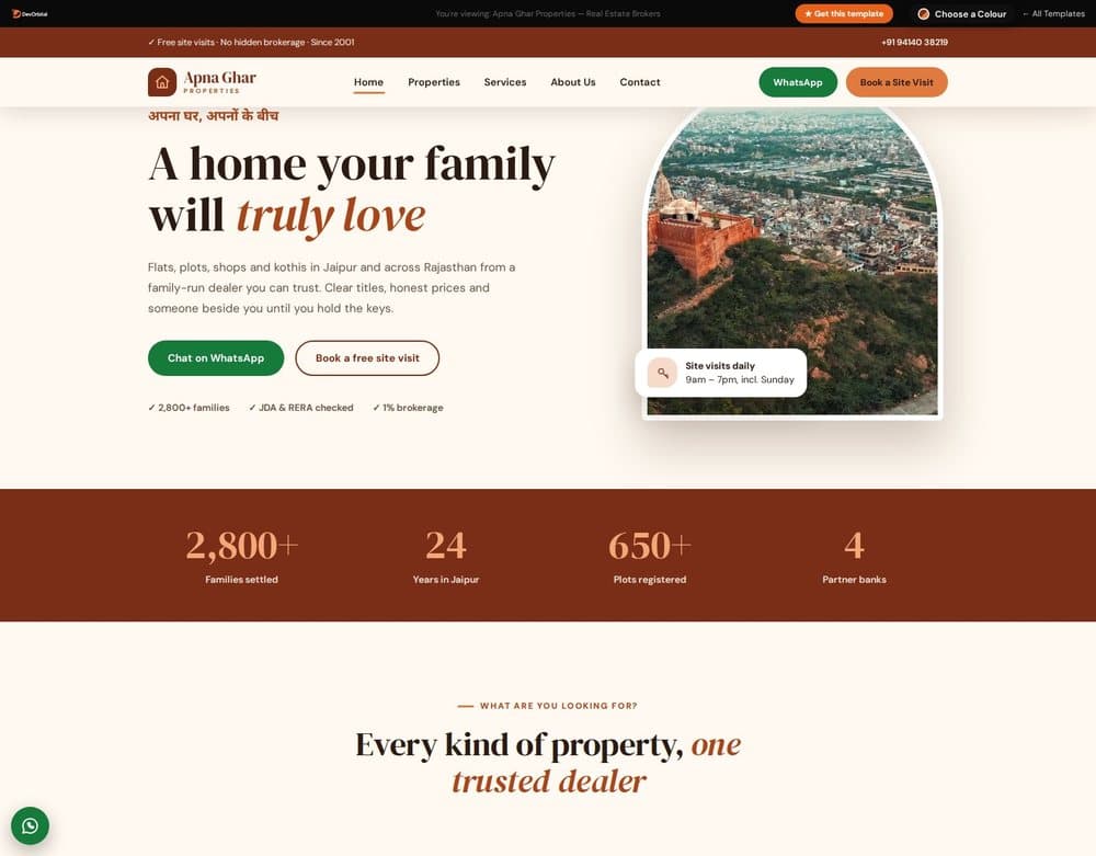 Apna Ghar Properties template preview