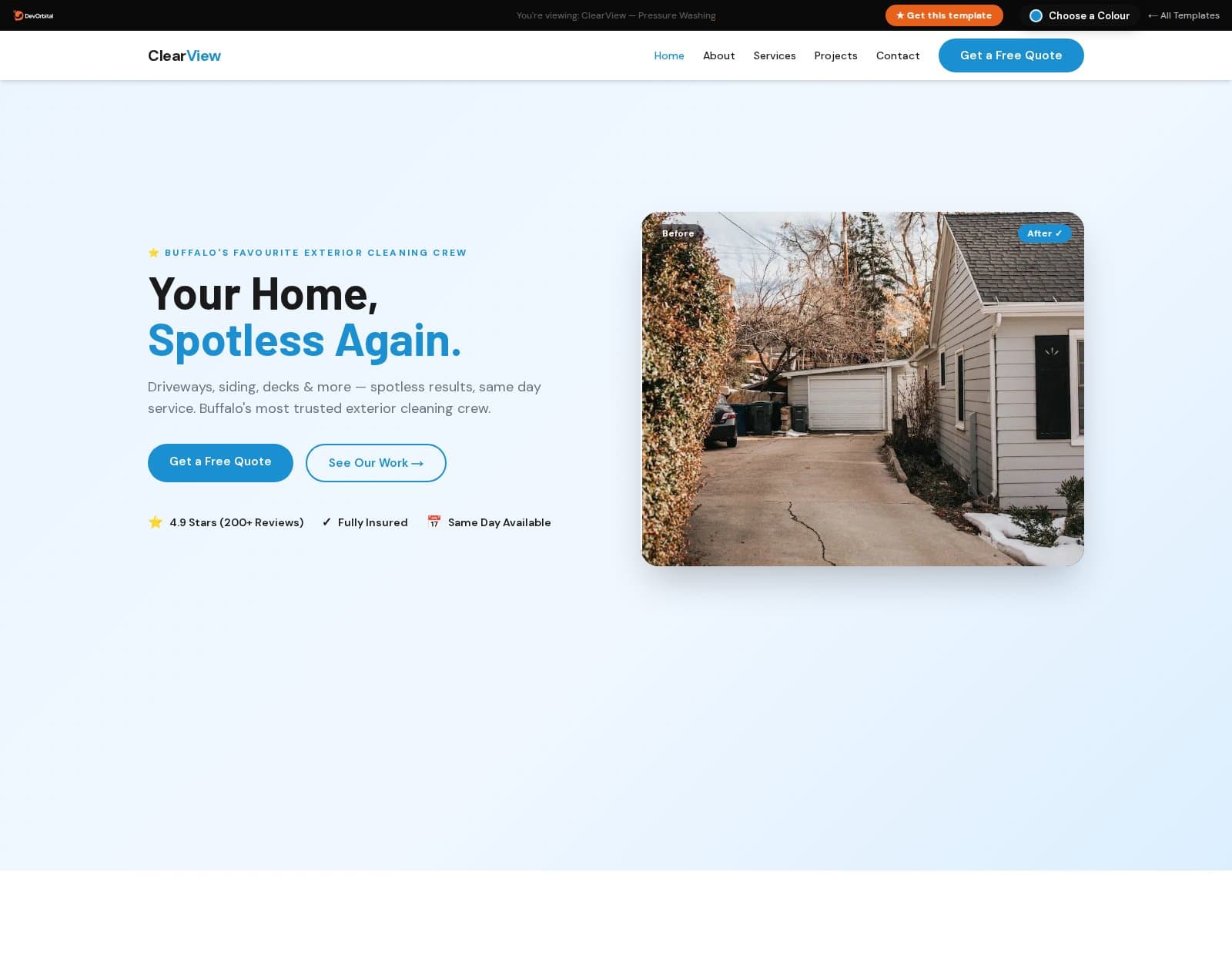 3 Best Pressure Washing Website Templates in 2026 preview