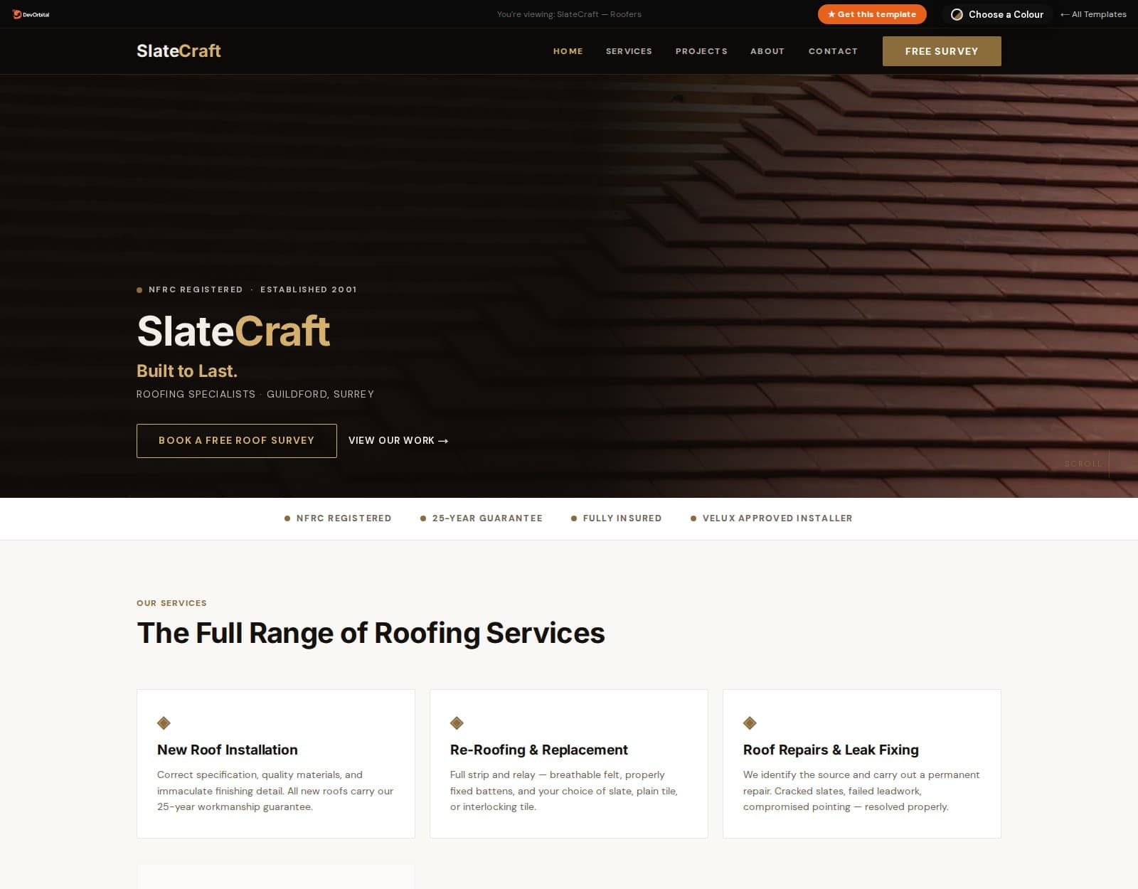 3 Best Roofing Company Website Templates in 2026 preview