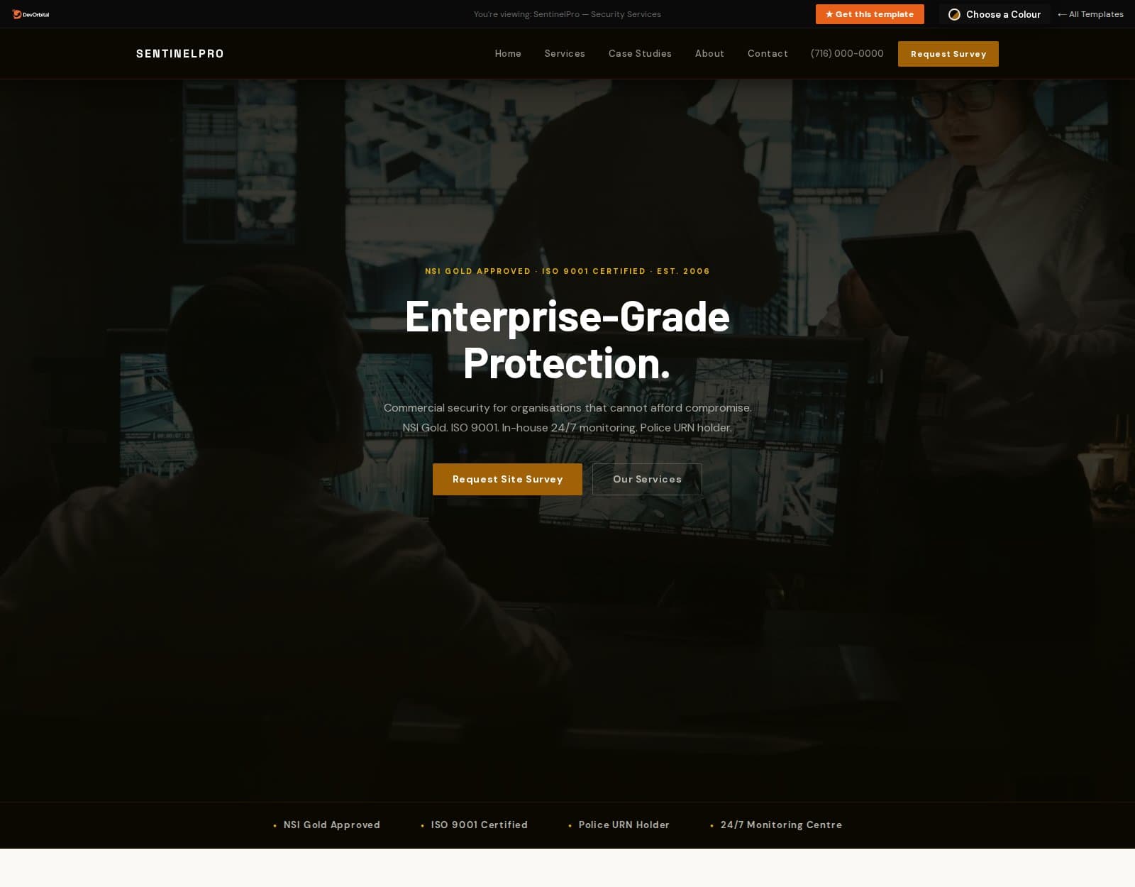 SentinelPro Review: Inside This Security Services Website Template preview